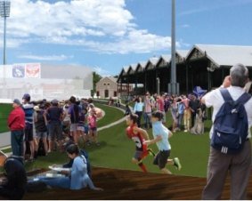 An artist's impression of the revamped Fremantle Oval.