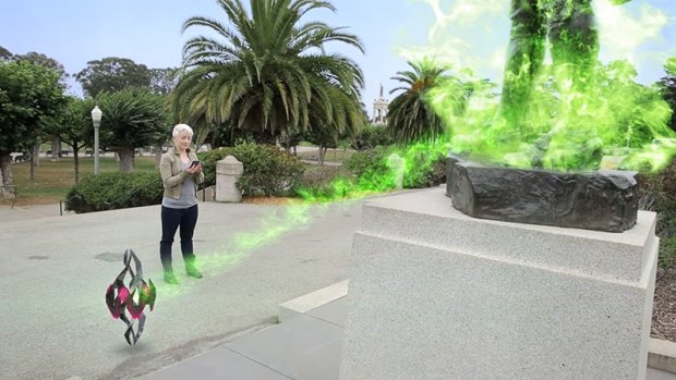 AR overlays digital animations onto the real world using your phone’s camera.