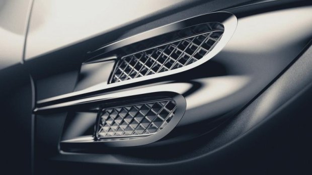 A teaser image released at the Detroit motor show for the Bentley SUV to be known as Bentayga.