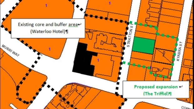 The proposed extension to the Fortitude Valley Entertainment Precinct, which would take in the Triffid.