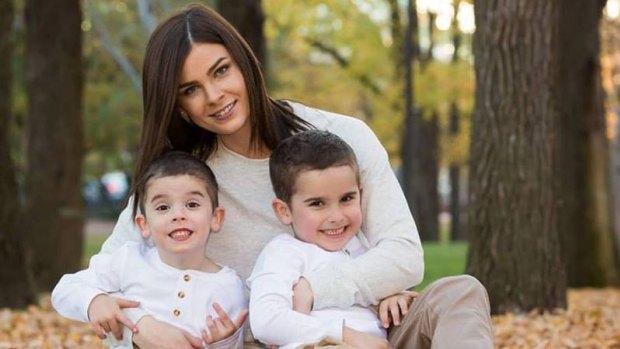 Canberra mother Shani Bourne with her two boys, Anthony, 4, and Joey, 5.