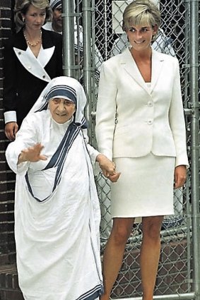 Mother Teresa with Princess Diana. 
