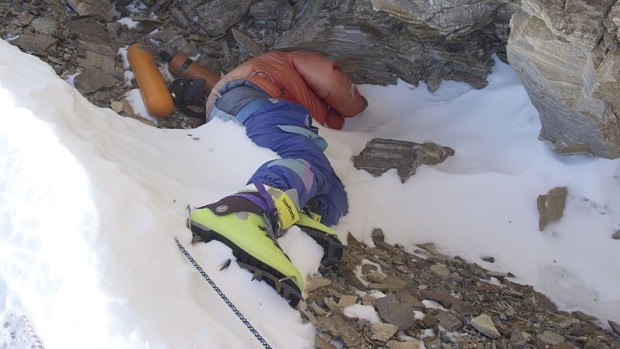 'Green Boots' was the name given to the unidentified corpse of a climber that became a landmark on the main Northeast ridge route of Mount Everest.