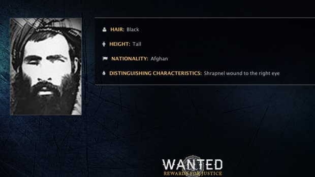 An FBI wanted poster for Taliban leader Mullah Mohammad Omar.