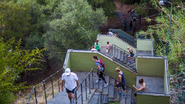 Jacob's Ladder in Kings Park is a popular fitness attraction. 
