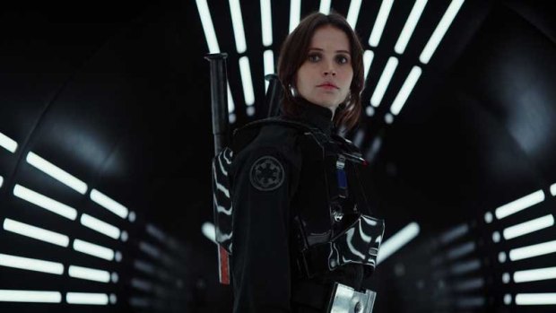 An entertaining mess: Rebel recruit Jyn Erso (Felicity Jones) fights to find her father in Rogue One: A Star Wars Story.