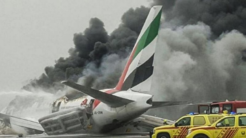Emirates Flight Ek521 Caught Fire After Crash Landing At Dubai Airport