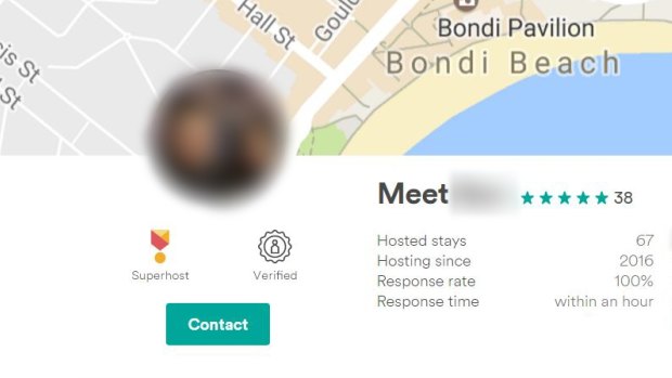 The profile of the genuine Airbnb superhost account, which was ripped off by the fake listing. Images: supplied