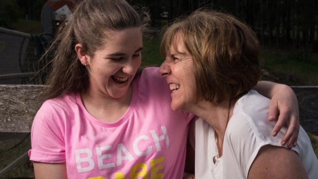 Jordanne Taylor with mum Debra at home in Kurrajong Hills, NSW.