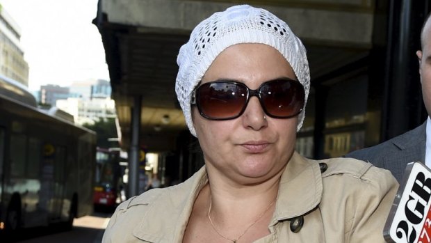 Amirah Droudis, pictured at the Downing Centre in December 2014, is to spend at least 33 years in jail for murdering Man Haron Monis' former wife.