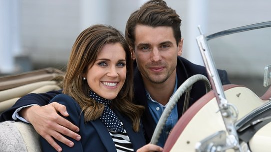 Georgia Love with the new <i>Bachelor</i>, Matty Johnson, on <i>The Bachelorette</i> last year.