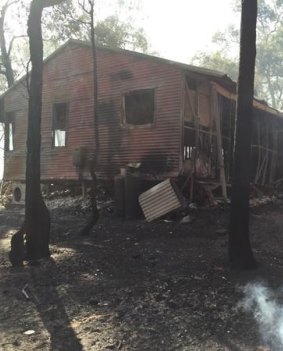 This house was gutted during the Waroona bushfire.