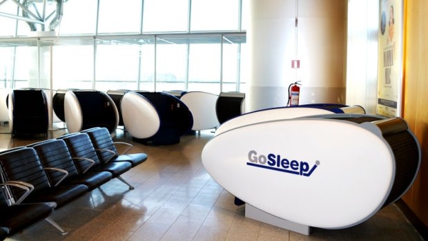 The GoSleep Pods are 1.8m by 0.6m capsules.