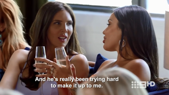 Davina, right, befriends Tracey - whose husband she wants to date.