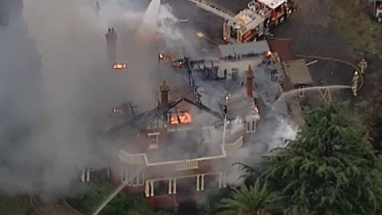 The historic Ivanhoe RSL building was gutted by fire  Friday morning.