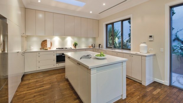 The kitchenm of the couple's former Toorak home. 