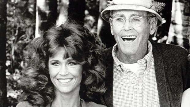 Fonda with her father Henry in On Golden Pond.
