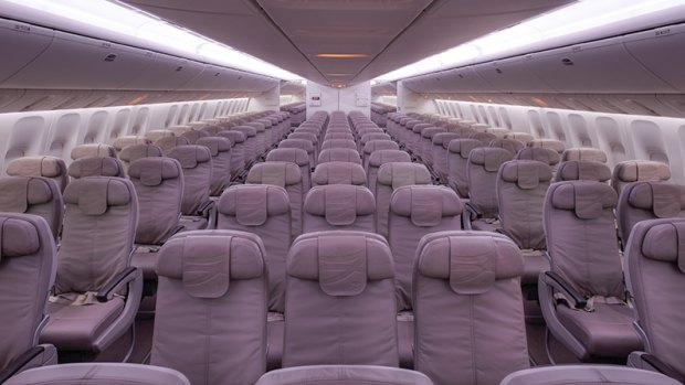 'Guest' (economy) class on board a Saudia Boeing 777.