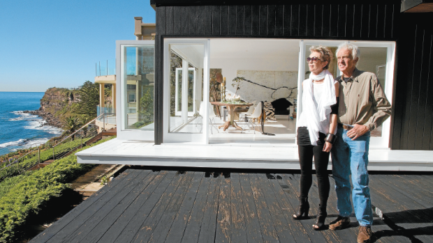 Pamela Makin and Reg Byrne enjoy the sound of the sea in Sydney’s Northern Beaches.