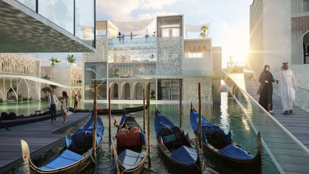 A floating replica of Venice: An artist's impression of the $A853m development.