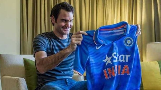 Good and bad: A Facebook pic of Roger Federer with an India cricket shirt has not been received well by Pakistan fans.