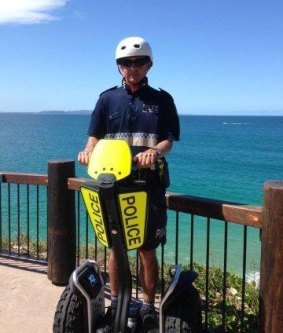 Noosa Heads Police Beat Officer-in-Charge Senior Constable Pierre Senekal has been riding a segway on the beat for about 14 months.