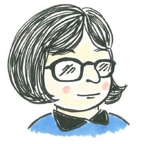 A self-portrait by author/illustrator Kate Gavino.