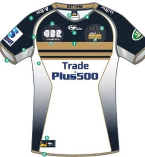 A design of the Brumbies' jersey for the 2017 Super Rugby season.