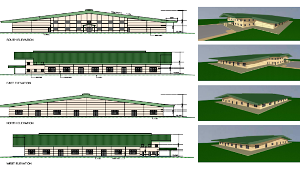 Architect's plans of a proposed place of worship for the spiritual group Radha Soami Satsang Beas (RSSB) in Carrum Downs