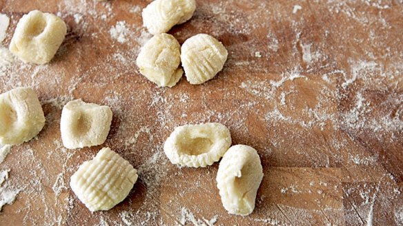 Hand-formed potato gnocchi.