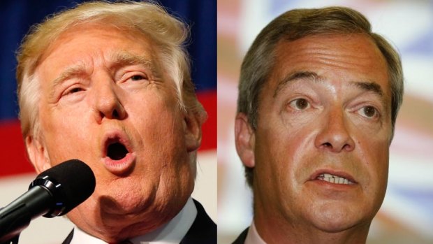 Teaming up: Donald Trump and Nigel Farage.