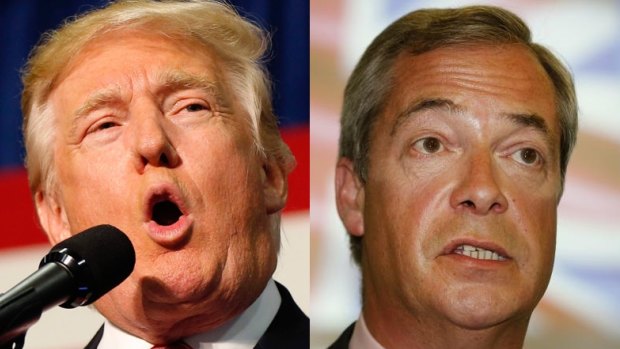 'Populists, demagogues and political fantasists': Donald Trump and Nigel Farage.