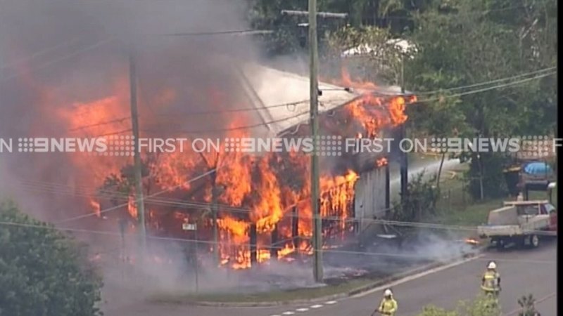 Hawthorne House Engulfed By Flames