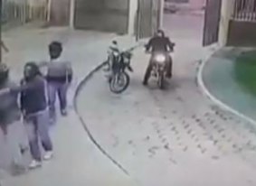 CCTV footage from the hospital shows the alleged gunmen arriving.