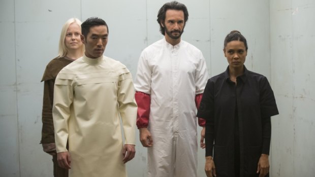 It turns out Maeve (far right) and her planned escape from Westworld was also programmed.