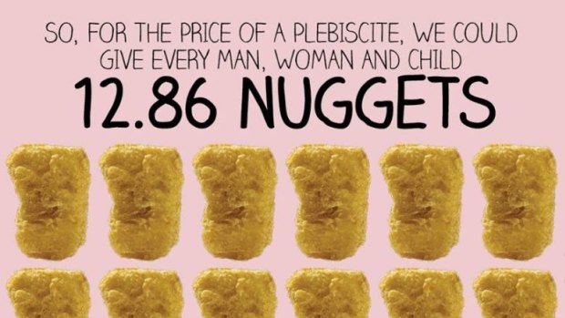 What would you rather - a same-sex marriage plebiscite or chicken nuggets?