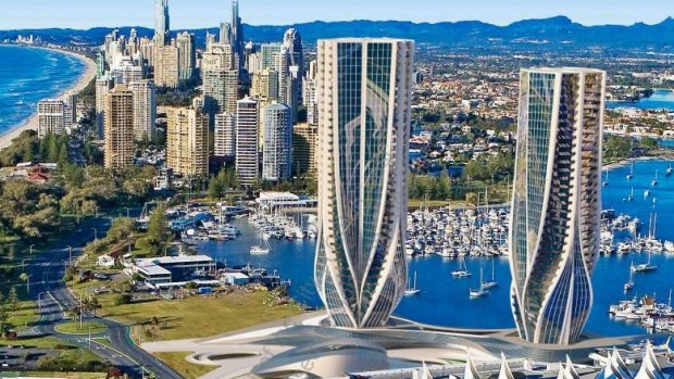 The decision on on Sunland's twin-towers development for the Southport Spit has been deferred until Thursday.