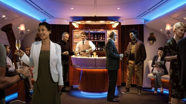 Emirates' first class cabin is typical of the new exclusivity pitch to customers. 
