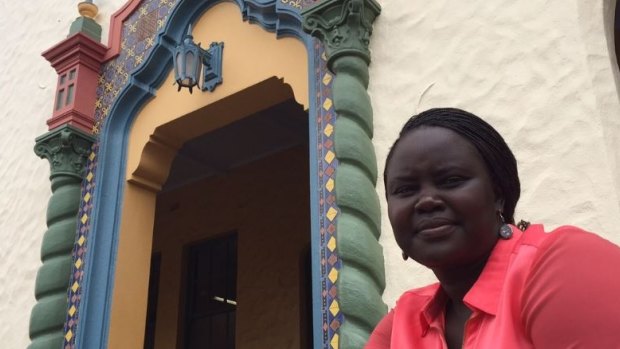 Sudanese refugee Apande Gong says it is important to give Syrian refugees work experience.