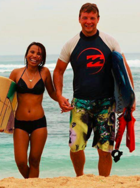 Brad and Lestari Williams were hit by a freak wave on a Balinese island. 