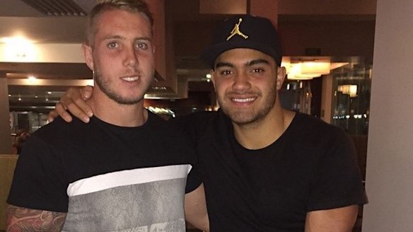 Close call: Aaron Gray and Dylan Walker.