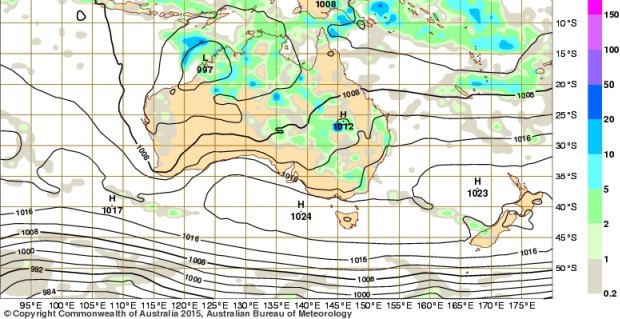 Meteorologists are watching closely the deep low over the Kimberley.