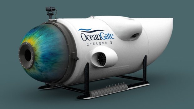 The Cyclops 2 submersible from OceanGate. The company will soon start tours to the wreck of the Titanic.