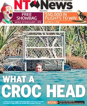 Another NT News front page splash.