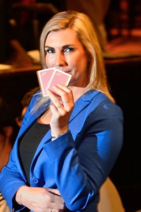 Professional poker player Jackie Glazier is competing in the Aussie Millions.