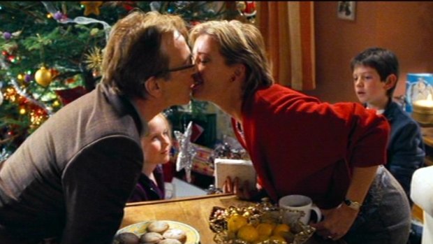 Emma Thompson and Alan Rickman in a scene from Love Actually (2003)