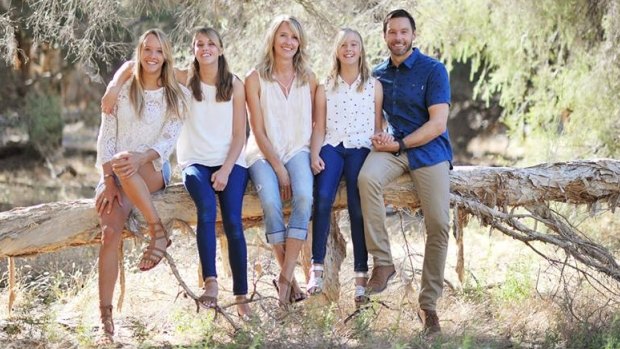 Laeticia Brouwer (left) with her family earlier this year.  