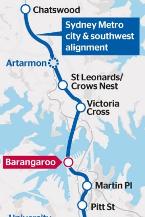 The planned new station at Barangaroo.