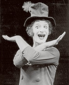 Silent light: French actor and mime artist Marcel Marceau.