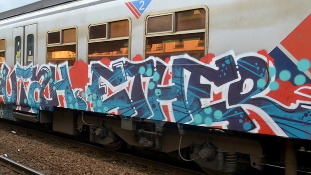 The pair and associates tagged trains at a host of locations including Bayswater, South Kengsington, Pakenham and a V/Line train at Traralgon.